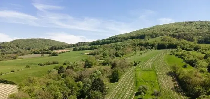 Framed Print : aerial drone flight photo of green hills, meadows and fresh forest in Lower Austria at the edge of Vienna Woods Framed Print : aerial drone flight photo of green hills, meadows and fresh forest in Lower Austria at the edge of Vienna Woods
