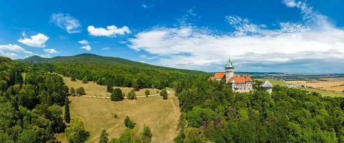 Framed Print : Aerial drone fly near Smolenice castle, Slovakia. Trnava region, Litle Carpathians Framed Print : Aerial drone fly near Smolenice castle, Slovakia. Trnava region, Litle Carpathians