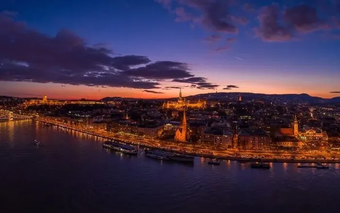 Framed Print : Aerial drone of lighted Matthias Church on Buda hill during Budapest sunset Framed Print : Aerial drone of lighted Matthias Church on Buda hill during Budapest sunset