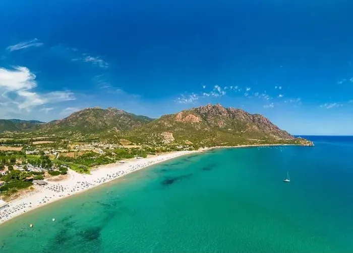 Framed Print : Aerial drone panorama of Foxi Manna beach in Tertenia. Sardinia, Italy Framed Print : Aerial drone panorama of Foxi Manna beach in Tertenia. Sardinia, Italy