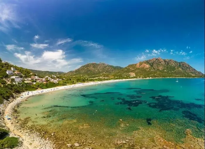 Framed Print : Aerial drone panorama of Foxi Manna beach in Tertenia. Sardinia, Italy Framed Print : Aerial drone panorama of Foxi Manna beach in Tertenia. Sardinia, Italy