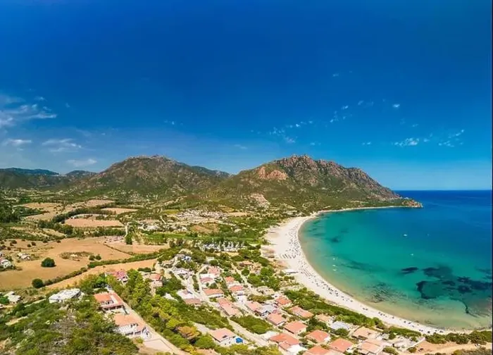 Framed Print : Aerial drone panorama of Foxi Manna beach in Tertenia. Sardinia, Italy Framed Print : Aerial drone panorama of Foxi Manna beach in Tertenia. Sardinia, Italy