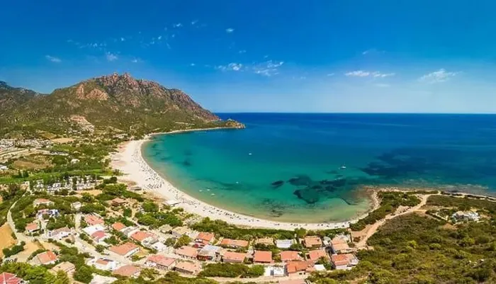 Framed Print : Aerial drone panorama of Foxi Manna beach in Tertenia. Sardinia, Italy Framed Print : Aerial drone panorama of Foxi Manna beach in Tertenia. Sardinia, Italy