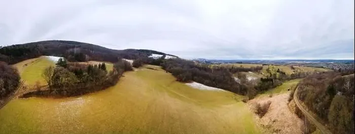 Framed Print : aerial drone panorama of green hills with a little snow in Lower Austria at the edge of the Vienna Woods near Vienna Framed Print : aerial drone panorama of green hills with a little snow in Lower Austria at the edge of the Vienna Woods near Vienna