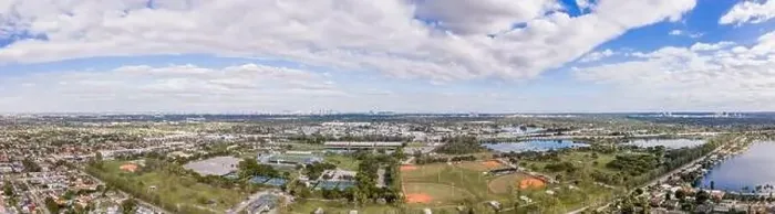 Framed Print : Aerial drone panorama Tropical Park Miami 2024 Framed Print : Aerial drone panorama Tropical Park Miami 2024