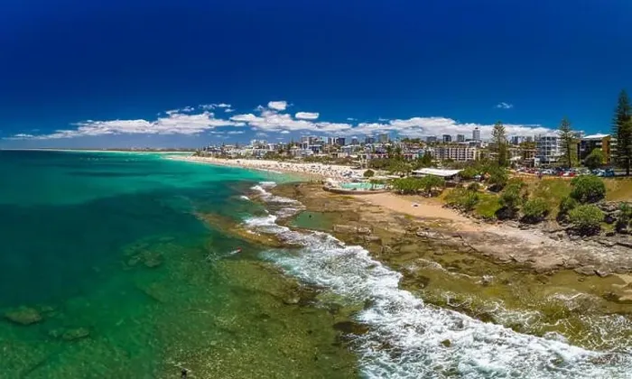 Framed Print : Aerial drone panoramic image of ocean waves on a busy Kings beach, Caloundra, Queensland, Australia Framed Print : Aerial drone panoramic image of ocean waves on a busy Kings beach, Caloundra, Queensland, Australia