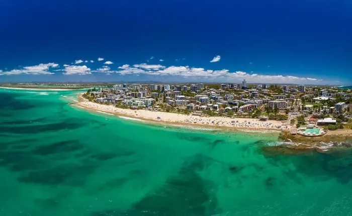 Framed Print : Aerial drone panoramic image of ocean waves on a busy Kings beach, Caloundra, Queensland, Australia Framed Print : Aerial drone panoramic image of ocean waves on a busy Kings beach, Caloundra, Queensland, Australia