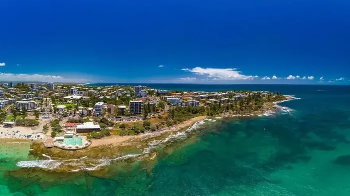 Framed Print : Aerial drone panoramic image of ocean waves on a busy Kings beach, Caloundra, Queensland, Australia Framed Print : Aerial drone panoramic image of ocean waves on a busy Kings beach, Caloundra, Queensland, Australia
