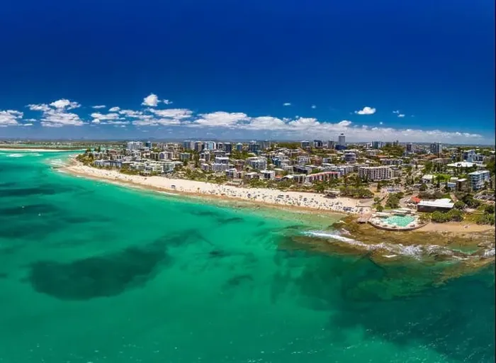 Framed Print : Aerial drone panoramic image of ocean waves on a busy Kings beach, Caloundra, Queensland, Australia Framed Print : Aerial drone panoramic image of ocean waves on a busy Kings beach, Caloundra, Queensland, Australia