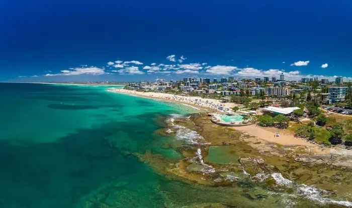 Framed Print : Aerial drone panoramic image of ocean waves on a busy Kings beach, Caloundra, Queensland, Australia Framed Print : Aerial drone panoramic image of ocean waves on a busy Kings beach, Caloundra, Queensland, Australia