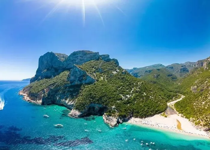 Framed Print : Aerial drone panoramic view of Cala Sisine beach in the Golf of Orosei, Sardinia, Italy Framed Print : Aerial drone panoramic view of Cala Sisine beach in the Golf of Orosei, Sardinia, Italy