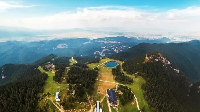 Framed Print : Aerial drone panoramic view of Poiana Brasov Framed Print : Aerial drone panoramic view of Poiana Brasov