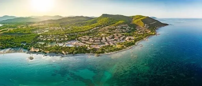 Framed Print : Aerial drone panoramic view of Porto Tramatzu beach and the town, Sardinia, Italy Framed Print : Aerial drone panoramic view of Porto Tramatzu beach and the town, Sardinia, Italy