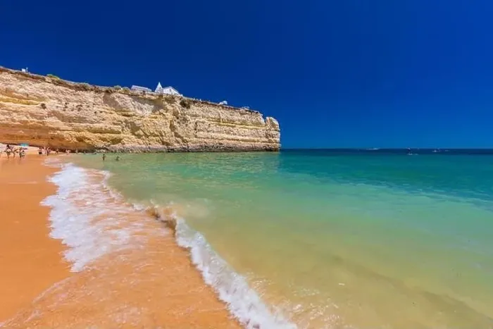 Framed Print : Aerial drone panoramic views of Praia Nova and Praia de Nossa beach, Algarve, Portugal Framed Print : Aerial drone panoramic views of Praia Nova and Praia de Nossa beach, Algarve, Portugal