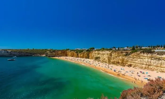 Framed Print : Aerial drone panoramic views of Praia Nova and Praia de Nossa beach, Algarve, Portugal Framed Print : Aerial drone panoramic views of Praia Nova and Praia de Nossa beach, Algarve, Portugal