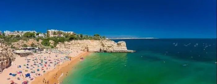 Framed Print : Aerial drone panoramic views of Praia Nova and Praia de Nossa beach, Algarve, Portugal Framed Print : Aerial drone panoramic views of Praia Nova and Praia de Nossa beach, Algarve, Portugal