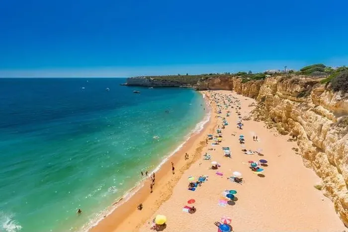 Framed Print : Aerial drone panoramic views of Praia Nova and Praia de Nossa beach, Algarve, Portugal Framed Print : Aerial drone panoramic views of Praia Nova and Praia de Nossa beach, Algarve, Portugal