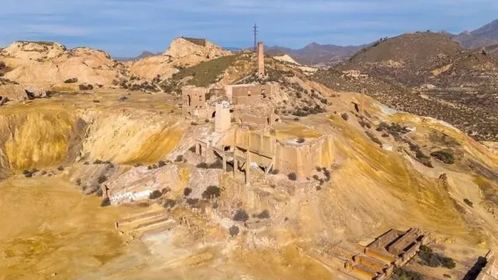Framed Print : Aerial drone photo of the abandoned mines in the town of Mazarron, south Spain Framed Print : Aerial drone photo of the abandoned mines in the town of Mazarron, south Spain