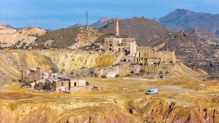 Framed Print : Aerial drone photo of the abandoned mines in the town of Mazarron, south Spain Framed Print : Aerial drone photo of the abandoned mines in the town of Mazarron, south Spain