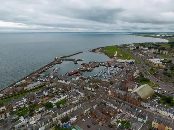 Framed Print : Aerial drone photo of Arbroath in Aberdeenshire Framed Print : Aerial drone photo of Arbroath in Aberdeenshire