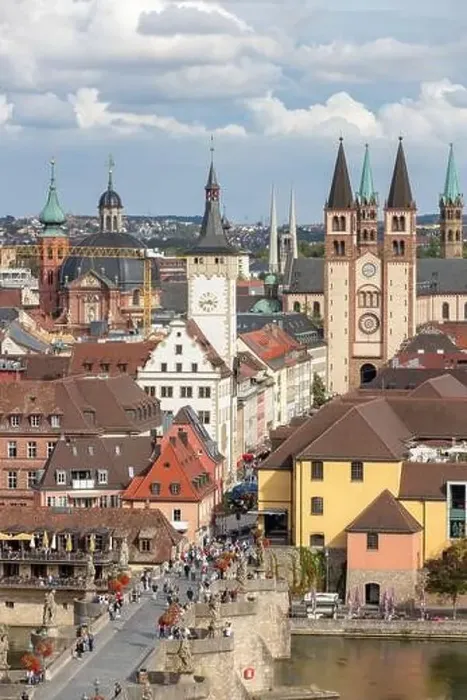 Framed Print : Aerial drone photo of the Bavarian city named Würzburg Framed Print : Aerial drone photo of the Bavarian city named Würzburg
