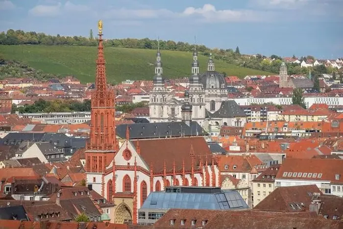 Framed Print : Aerial drone photo of the Bavarian city named Würzburg Framed Print : Aerial drone photo of the Bavarian city named Würzburg
