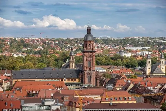 Framed Print : Aerial drone photo of the Bavarian city named Würzburg Framed Print : Aerial drone photo of the Bavarian city named Würzburg