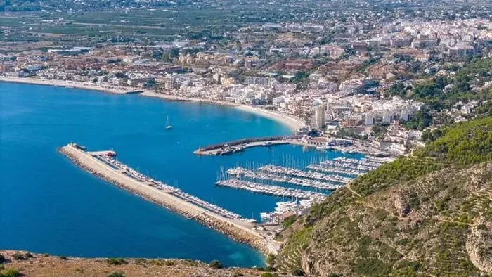 Framed Print : Aerial drone photo of the bay and coastal town of Xabia / Javea in the Costa Blanca, Spain Framed Print : Aerial drone photo of the bay and coastal town of Xabia / Javea in the Costa Blanca, Spain