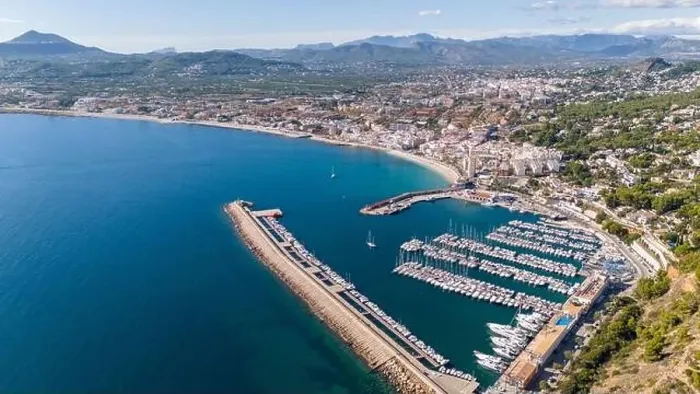Framed Print : Aerial drone photo of the bay and coastal town of Xabia / Javea in the Costa Blanca, Spain Framed Print : Aerial drone photo of the bay and coastal town of Xabia / Javea in the Costa Blanca, Spain