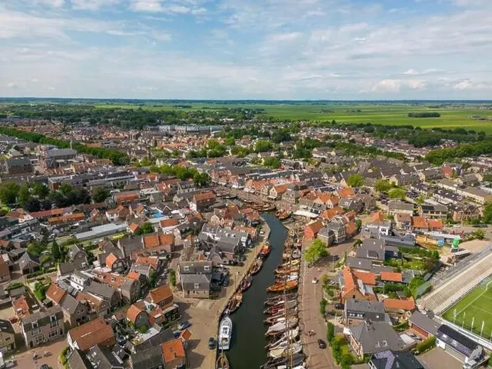 Framed Print : Aerial drone photo of Bunschoten and Spakenburg in the Netherlands Framed Print : Aerial drone photo of Bunschoten and Spakenburg in the Netherlands