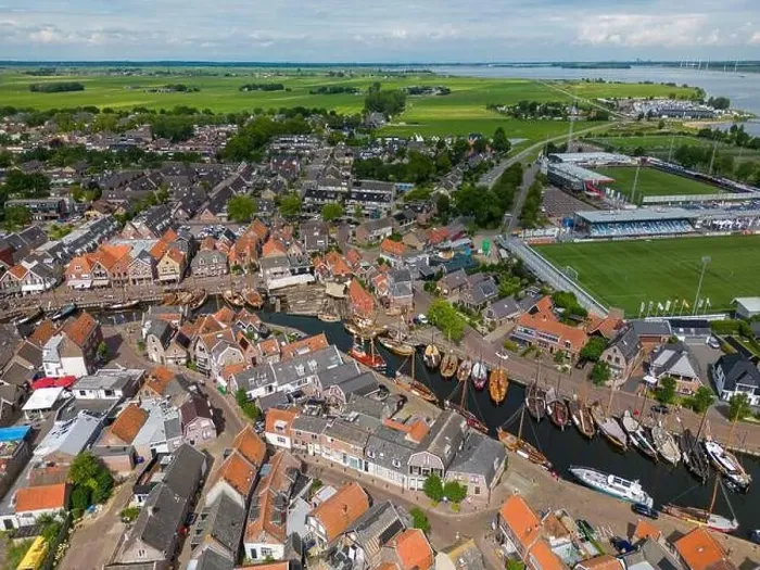 Framed Print : Aerial drone photo of Bunschoten and Spakenburg in the Netherlands Framed Print : Aerial drone photo of Bunschoten and Spakenburg in the Netherlands