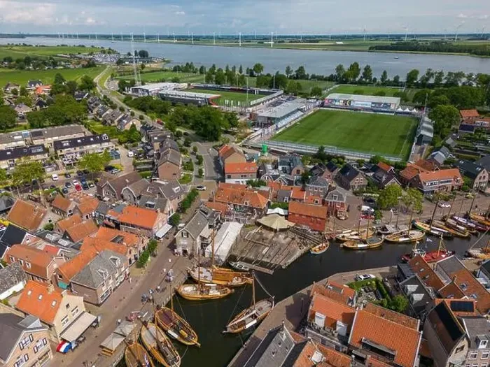 Framed Print : Aerial drone photo of Bunschoten and Spakenburg in the Netherlands Framed Print : Aerial drone photo of Bunschoten and Spakenburg in the Netherlands