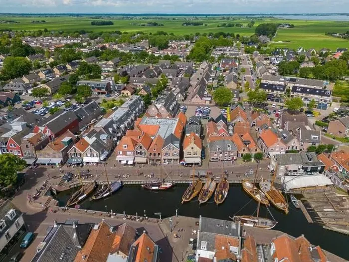 Framed Print : Aerial drone photo of Bunschoten and Spakenburg in the Netherlands Framed Print : Aerial drone photo of Bunschoten and Spakenburg in the Netherlands