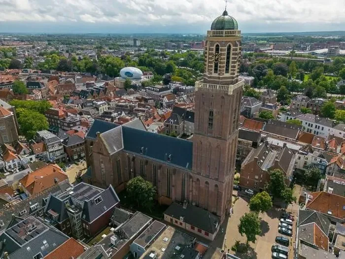 Framed Print : Aerial drone photo of the church in Zwolle Framed Print : Aerial drone photo of the church in Zwolle