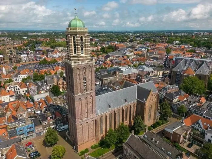 Framed Print : Aerial drone photo of the church in Zwolle Framed Print : Aerial drone photo of the church in Zwolle