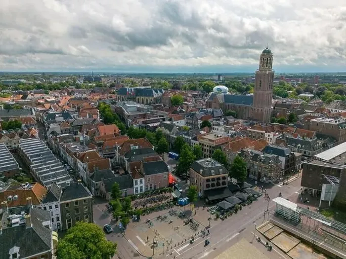 Framed Print : Aerial drone photo of the church in Zwolle Framed Print : Aerial drone photo of the church in Zwolle