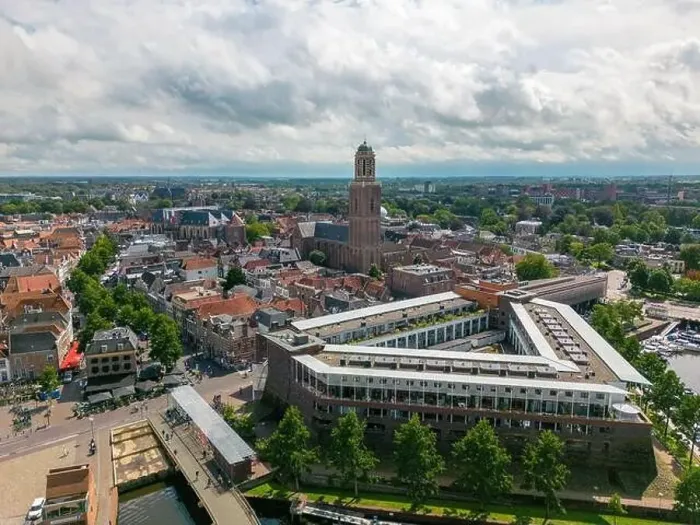 Framed Print : Aerial drone photo of the church in Zwolle Framed Print : Aerial drone photo of the church in Zwolle