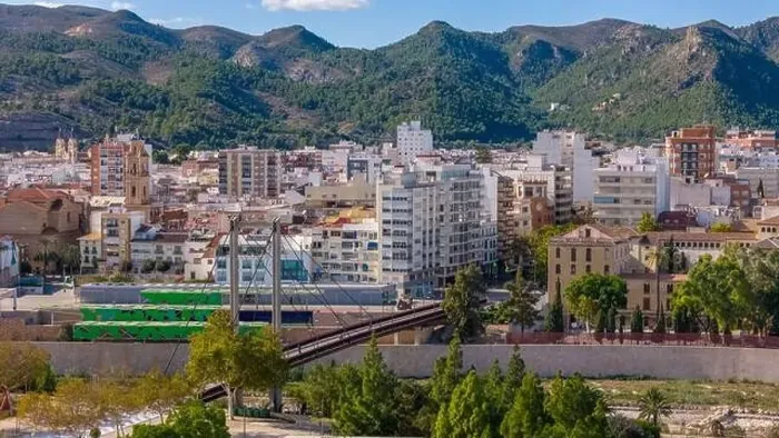 Framed Print : Aerial drone photo of the city centre of Gandia in Spain Framed Print : Aerial drone photo of the city centre of Gandia in Spain