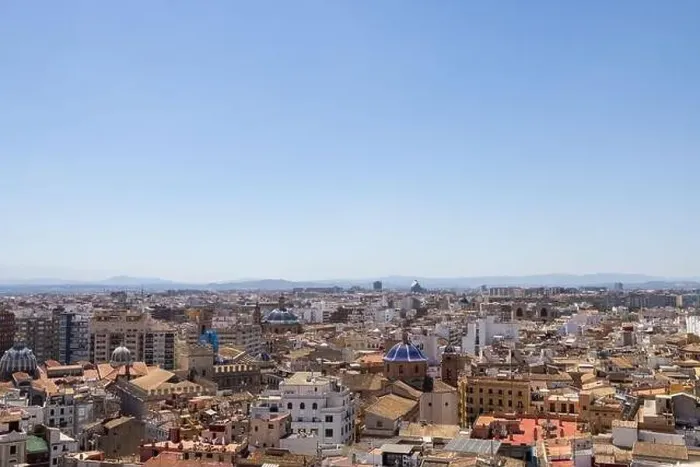 Framed Print : Aerial drone photo of the city centre of the Spanish city of Valencia in the Summer time showing an aerial view of Framed Print : Aerial drone photo of the city centre of the Spanish city of Valencia in the Summer time showing an aerial view of