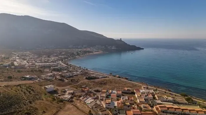 Framed Print : Aerial drone photo of the coastal town named La Azohia in the Costa Calida, Spain Framed Print : Aerial drone photo of the coastal town named La Azohia in the Costa Calida, Spain