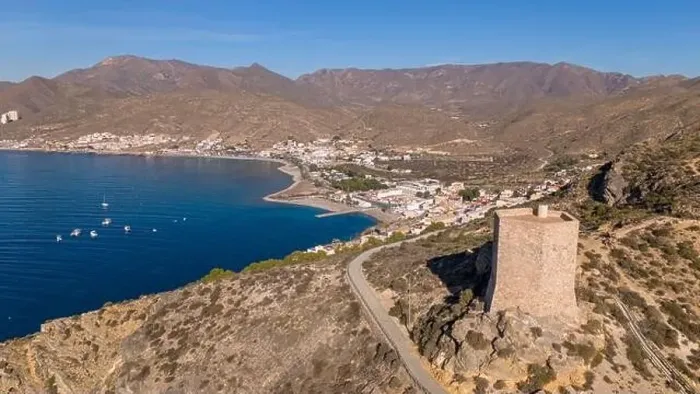 Framed Print : Aerial drone photo of the coastal town named La Azohia in the Costa Calida, Spain Framed Print : Aerial drone photo of the coastal town named La Azohia in the Costa Calida, Spain