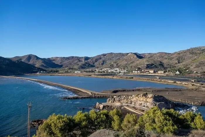 Framed Print : Aerial drone photo of the coastal town named Portman in the Costa Calida, Spain Framed Print : Aerial drone photo of the coastal town named Portman in the Costa Calida, Spain