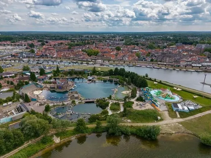 Framed Print : Aerial drone photo of the dolfinarium in Harderwijk, the Netherlands Framed Print : Aerial drone photo of the dolfinarium in Harderwijk, the Netherlands