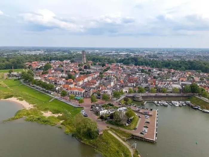 Framed Print : Aerial drone photo of the dutch city named Zaltbommel Framed Print : Aerial drone photo of the dutch city named Zaltbommel