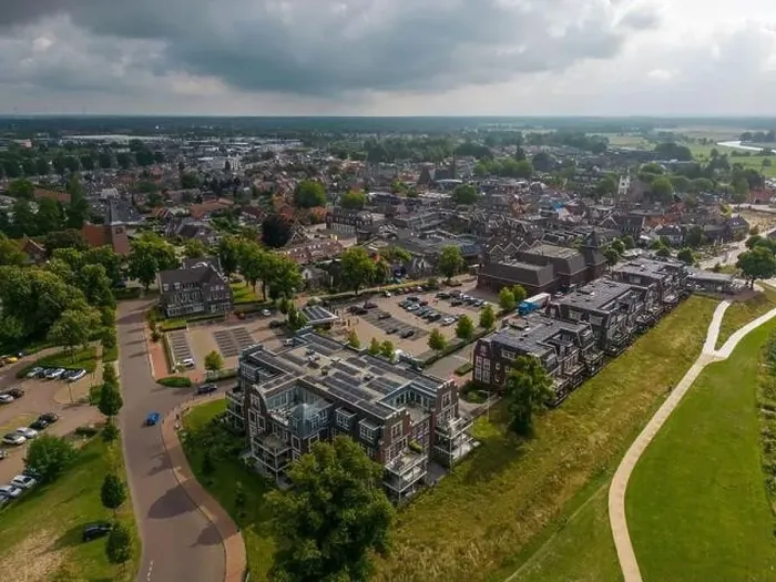 Framed Print : Aerial drone photo of the dutch town Ommen in Overijssel, the Netherlands Framed Print : Aerial drone photo of the dutch town Ommen in Overijssel, the Netherlands