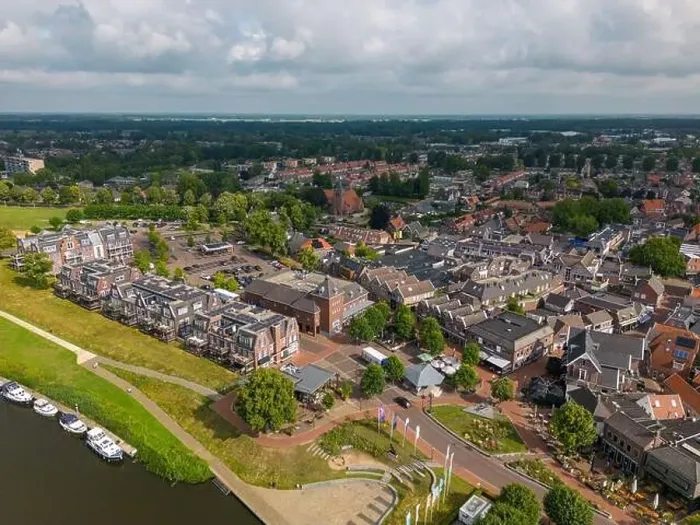 Framed Print : Aerial drone photo of the dutch town Ommen in Overijssel, the Netherlands Framed Print : Aerial drone photo of the dutch town Ommen in Overijssel, the Netherlands