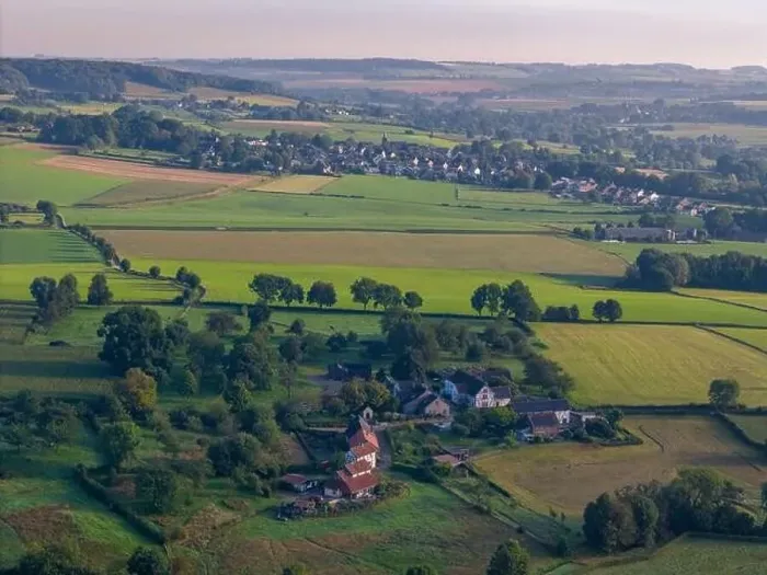 Framed Print : Aerial drone photo of the Geuldal which is a beautiful area near the town of Epen in Limburg Framed Print : Aerial drone photo of the Geuldal which is a beautiful area near the town of Epen in Limburg