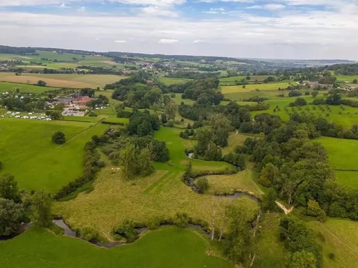 Framed Print : Aerial drone photo of the Geuldal which is a beautiful area near the town of Epen in Limburg