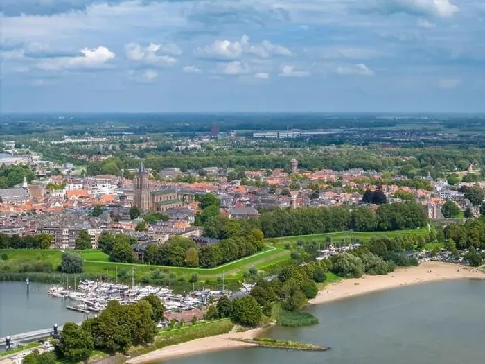 Framed Print : Aerial drone photo of Gorinchem. Gorinchem is a city in the Netherlands with a old city centre Framed Print : Aerial drone photo of Gorinchem. Gorinchem is a city in the Netherlands with a old city centre