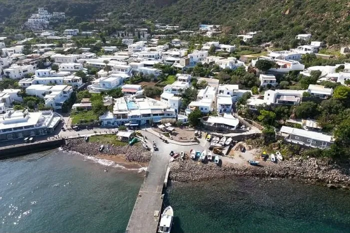 Framed Print : Aerial drone photo of the island Panarea. Panarea is part of the Aeolian Island in the Mediterranean sea of Italy Framed Print : Aerial drone photo of the island Panarea. Panarea is part of the Aeolian Island in the Mediterranean sea of Italy